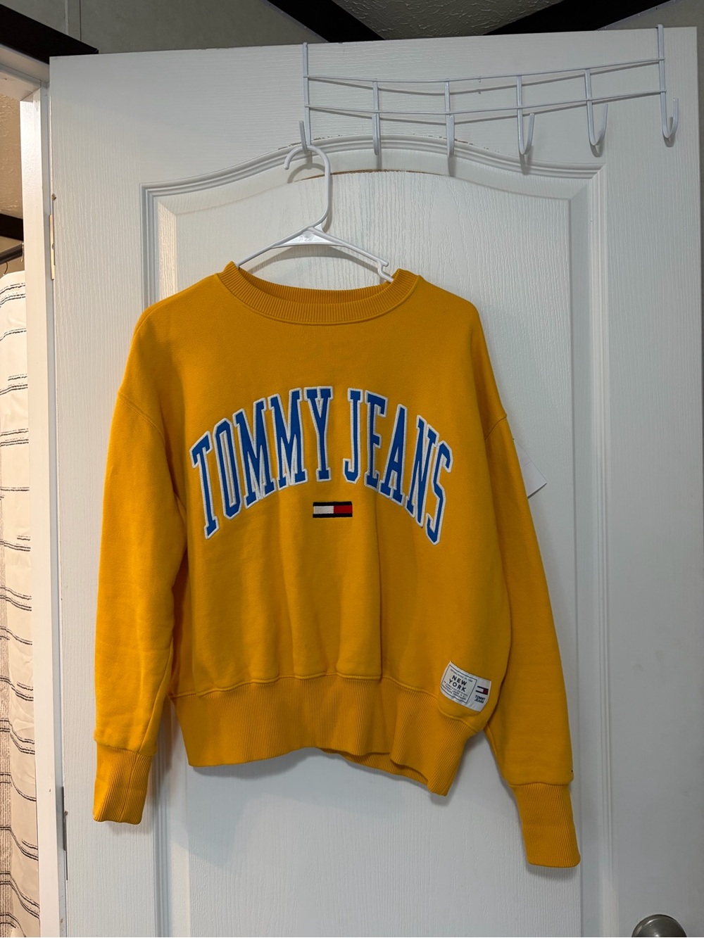 Tommy Hilfiger Golden Yellow Crewneck Sweatshirt with Logo